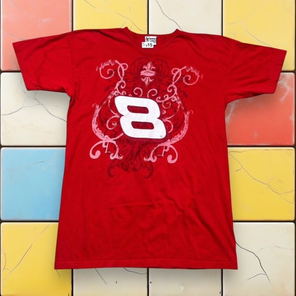 Vintage Chase Authentics Dale‎ Earnhardt Jr. NASCAR Racing Glitter Tee Y2K XL